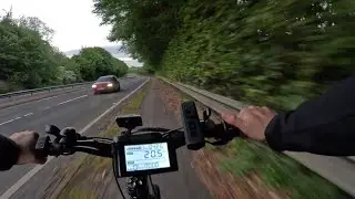 1500W e-Bike: Scottish motorway at Sunset - electric MTB fun