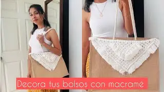 Transforma cualquier bolsa con este toque de macramé