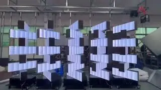 DNA Rotating LED Screen 360&deg; Rotating LED Display - Mechanical Moving Screen - Kinetic DNA LED Sign