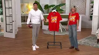 NFL Super Bowl LVIII Champions Chiefs Short Sleeve T-Shirt on QVC