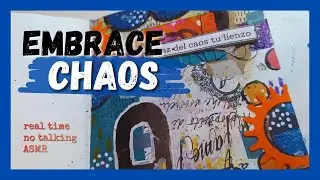ASMR Scrap Busting: 56 min of Blue Collage & Paper Sounds | No Talking