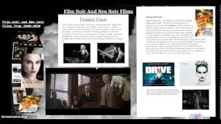 The History Of Film Noir And Neo Noir Films