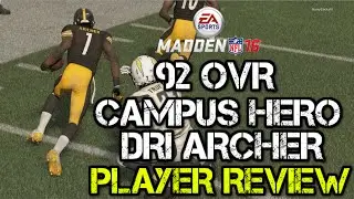 92 OVR Campus Hero Dri Archer | Player Review | Madden 16 Ultimate Team Gameplay | MUT 16