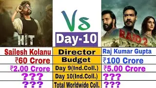 Raid 2 box office collection day 10 / Hit 3 box office collection day 10 / Ajay Devgan, Nani