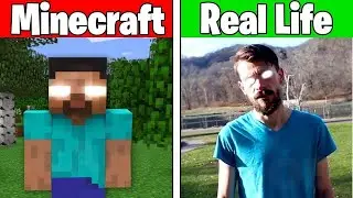 Real Life vs Minecraft | Realistic Minecraft, Water, Lava, Slime, Fire, Villager #575