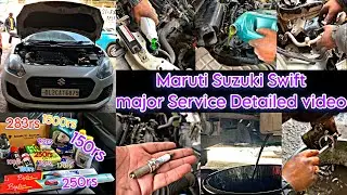 Maruti Suzuki Swift 1.5 Lakh kilometre Major Service 🔧 | Full Parts, Prices & Genuine Market | Hindi