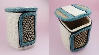 Diy Basket/ Diy Storage Basket/ Diy Trash Can Basket/Trash Bin Diy