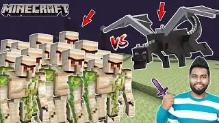 1000 IRON GOLEM V/S ENDER DRAGON IN MINECRAFT || BB IS LIVE