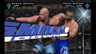 'Stone Cold' Steve Austin vs Chris Benoit [First Blood Match] [WWF SmackDown!: Here Comes The Pain]