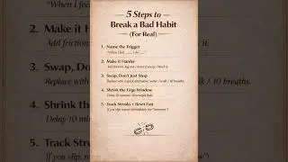 Break ANY Bad Habit (For Real) &mdash; 5 Steps|#shorts