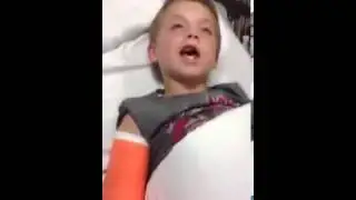 Kid broke his arm, wakes up high as a kite