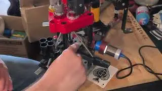 Primer Check station with conversion of Double Alpha powder check on Lee six pack pro 6000
