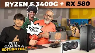 PC Build Ryzen 5 3400G + RX 580 GPU 🔥 Full Gaming & Editing Test