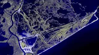 Time lapse of Caminada headland, Port Fourchon