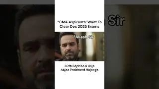 Worried About CMA Foundation Or Inter Dec 2025 Exams ? Dont Worry Prabhand Hojaega 😂🔥