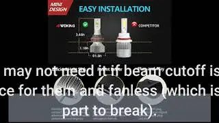 User Review: BEAMTECH H11 LED Bulb,Fanless CSP Y19 Chips 8000 Lumens 6500K Xenon White H8 H9 Ex...