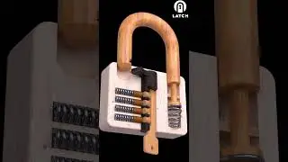 Wooden Padlock Section | How padlocks work (3D Animation) - Clip 72 #padlock #doorlock