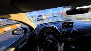 Audi A3 Sedan Diesel | POV Driving Experience -- City & Highway (Real Sounds)