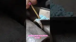 Gemstone Magic: Watch Rough Stones Become DAZZLING Rings! #JewelryMaking #LapidaryArt #Satisfying ✨💎