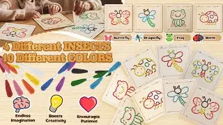 Montessori Wooden Lacing Toys for 1 2 3 4 Year Olds Toddlers, Early Education Sensory Toy - JAiiMen