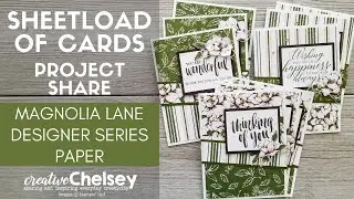 March 2020 SHEETLOAD OF CARDS - Project Share | Magnolia Lane Designer Series Paper from Stampin Up