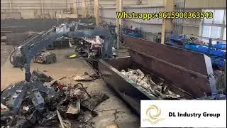 automatical hydraulic car baler with grapple #balermachine #carbaler #carcrushers #carcrusher2