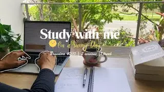 1.5 HOURS STUDY WITH ME🌤️  SUNNY DAY | Calm Piano Music 🎹 🎶| Pomodoro 40/10