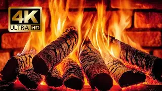 🔥 Уютный камин 4K (12 ЧАСОВ). Ровное горение дров и домашняя атмосфера для лучшего сна