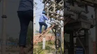 Work at sub-station #electricaljob #substation #acr #safety #electricity