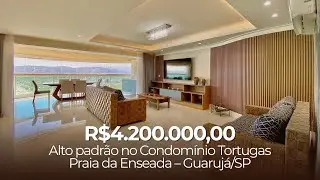 Apartamento de alto padrão no Condomínio Tortugas, na Praia da Enseada – Guarujá/SP