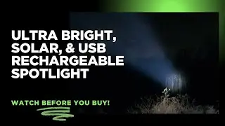 Ultra Bright Solar & USB Rechargeable Spotlight | Perfect for Boating, Camping, & Emergencies