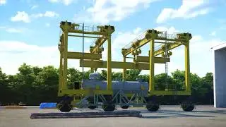 Bridge building 3d-animation .