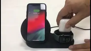 Station de charge sans fil rapide 3 en 1 pour iPhone 11 Pro XR XS Max, chargeur sans fil rapide