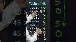 Table of 45 trick | #tricks #maths #shorts #short #tableof45 #katarsinghclasses #youtubeshorts #cbse