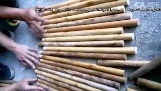 Wood rod threading machine