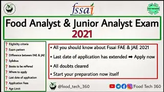 FSSAI Food Analyst & Junior Analyst Exam 2021 | All you should know about Fssai FAE & JAE 2021