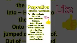 Prepositions of Movement