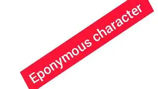 Eponymous character figure of speech with examples