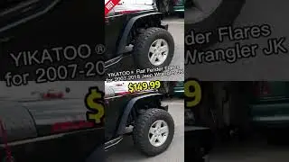 YIKATOO&reg; Flat Fender Flares for 2007-2018 Jeep Wrangler JK only $149.99👀😲amazing price