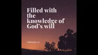 Filled with the knowledge of God&rsquo;s will / Colossians  1:9