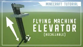 Easy Compact Flying Machine Elevator w/ Recall Signal 1.16+ Minecraft Tutorial (Java)