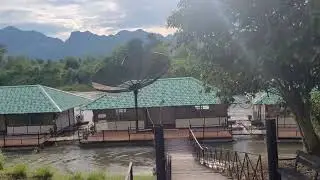 I stayed in a Floating Raft House in Thailand!
