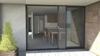Freedom Retractable Screens   Single Zipline on Stacking Door Animation