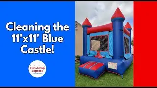 Cleaning the 11'x11' Blue Castle Jumper! | Party Rentals