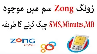 How to Check Mb,SMS,Minutes in Zong sim / Zong sim ma moujood sms,minutes,mb kaise check karain