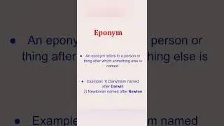 What is an Eponym? #literature #vocabulary #englishliterature #shorts #eponym