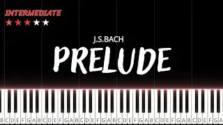 Johann Sebastian Bach - Prelude C major | INTERMEDIATE Piano Tutorial