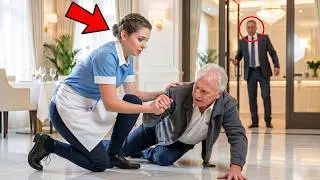Poor waitress Helped an old Man in the Rain — The Next Day, He Helped her save her Job”