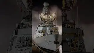 Modern warship's powerful radar revealed! See#shorts #warship #navynews#militarytech#trendingnow
