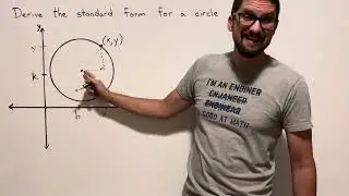 Derive the standard form for a circle